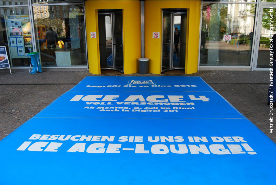 Tapis d’entrée imprimé pour événement